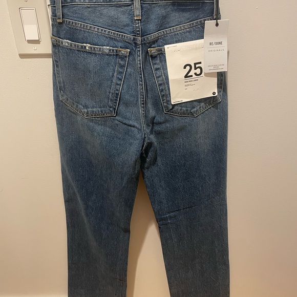 Re/Done High Rise Loose Rigid Jeans - Picture 4 of 7
